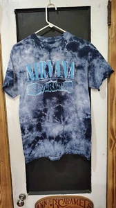 Hombre Azul Nirvana Never Mind Tye Dye Camiseta Talla Mediana - Imagen 1 de 5