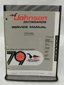 OEM 1979 Johnson Outboard 4 HP (R79/RL79/W79) Service Manual Item No. JM-7903 - Picture 1 of 2