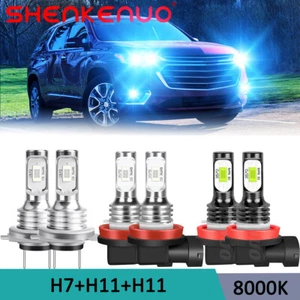 For 2013-2016 2017 2018 Traverse Led Headlight Hi&Lo Light Fog Light Bulbs Combo - Picture 1 of 12