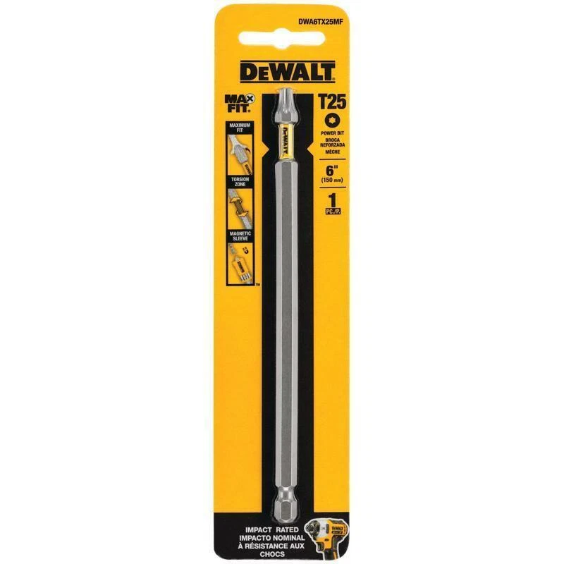 DeWalt Maxfit Torx T25 X 6 in. L Screwdriver Bit S2 Tool Steel - Image 1 of 1