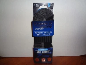 Copper Fit Infused Sport Ankle Socks 3 Pair Large L/XL Black Size M 9-12 W 10-13 - Picture 1 of 7