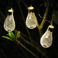 3 LED Teardrop Pendant Warm White String Fairy Lights by PK Green
