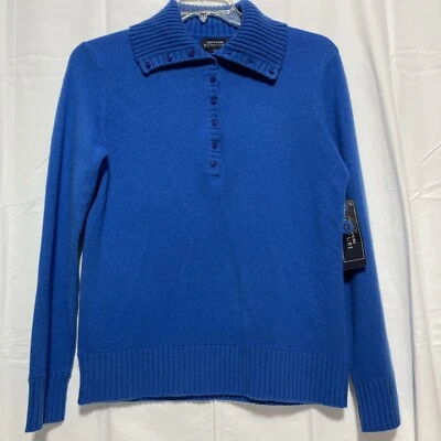 Jones New York Sig. nuevo con etiquetas  Suéter para mujer azul cachemir LS talla Lg. Ventas al por menor $119 Foto 1 de 4