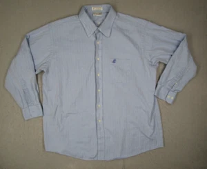 Disneyland Resort Dress Shirt Mens Extra Large Blue Button Up Mickey Mouse - Picture 1 of 12