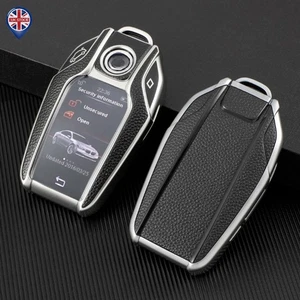 Key Fob Case Cover For BMW 5 7 Series G11 G12 G30 G31 G32 i8 X3 X4 X5 X7 *SILVER - Picture 1 of 10