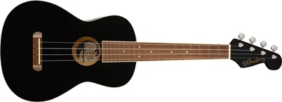 Fender Avalon Tenor Ukulele, Walnut Fingerboard, Black - Image 1 of 4