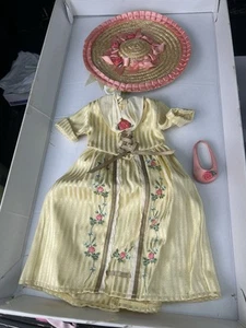 AMERICAN GIRL FELICITY TEA LESSON OUTFIT DRESS ONLY AND HAT - Picture 1 of 1