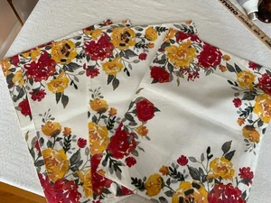 4 Nicole Miller Home Herbstfarben Besticken Tischsets Rechteck 19"x13" - Bild 1 von 9