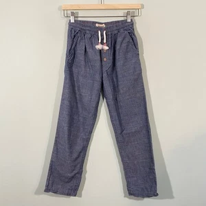 Mini Boden Youth Blue Chambray Straight Leg Pull On Shorts Size 10Y  - Picture 1 of 6
