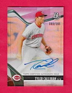 TYLER CALLIHAN 2021 Topps Bowman Platinum Top Prospect AUTO PINK FOIL /199 TOP31 - Bild 1 von 2