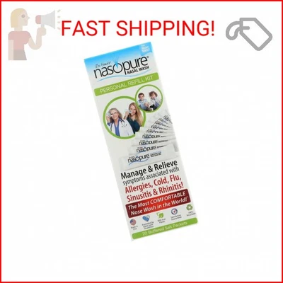 Nasopure Lavado Nasal, Kit de Recarga Personal, Kit de Lavado Sinusal “The Nicer Neti Pot”, C Foto 1 de 2