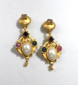 VINTAGE NATASHA STANBOULI CLIP AUF OHRHÄNGER 3" - Bild 1 von 13