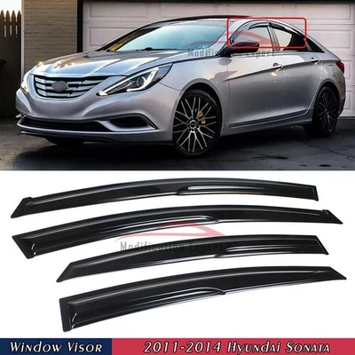 Para Hyundai Sonata 2011-2014 Estilo Mugen Visera Ventana Ventilación Protectores de Lluvia Deflector Foto 1 de 4