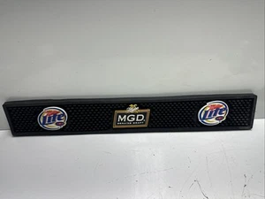 Miller Lite Barmatte Gummi Bier Getränk Überlaufschiene ca. 23" x 3,5" - Bild 1 von 5