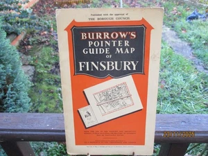 Burrow's Pointer Guide Map of Finsbury,  Probably 1950s/60s - Imagen 1 de 3