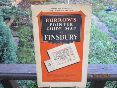 Burrow's Pointer Guide Map of Finsbury,  Probably 1950s/60s - Imagen 1 de 3