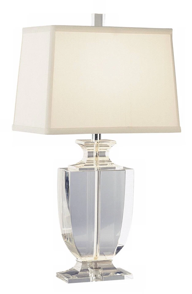 Lámpara de mesa Artemis Accent cristal pantalla blanco roto Foto 1 de 1