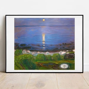 Art print Munch Summer Night on the Beach giclee poster gallery wall art decor - Picture 1 of 12