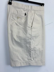 Polo Ralph Lauren Shorts Mens 32 Khaki Tan Prospect Chino Twill Casual Preppy 9” - Picture 1 of 8