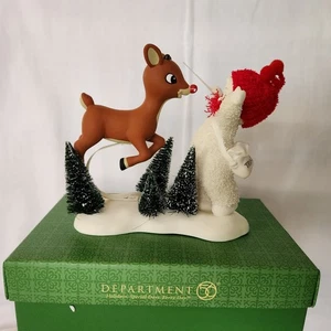 Snowbabies Dept 56 "Rudolph's Flying Lesson" Biskuitporzellan Schneebaby gebraucht - Bild 1 von 14
