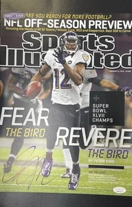 Baltimore Ravens Jacoby Jones signiert Sports Illustrated 11x17 mit JSA COA 1 - Bild 1 von 1