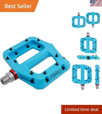3-Bearing Lightweight Nylon Bike Pedals - Non-Slip Safety for MTB and BMX Riders - Image 1 of 4