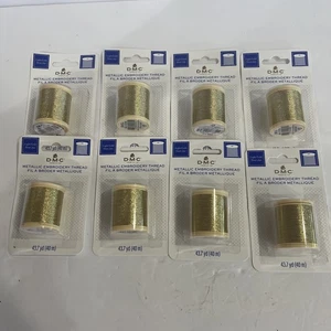 DMC Metallic Embroidery Thread 8 Spools 43.7yd each Light Gold 282-Z - Picture 1 of 7