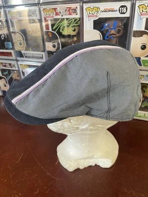 1917 Biltmore Linen Newsboy / Cabbie Hat / Cap - Blue And Gray - Large - Image 1 of 4