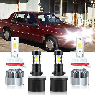 For Plymouth Acclaim 1993-1995 4x Combo LED Headlights High Low Bulbs Beam Kit - Image 1 of 4
