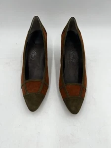 Garolini Schuhe LEDER Made in ITALY Größe-8,5 Messing/Moos - Bild 1 von 12