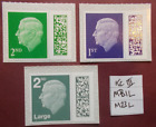 GB 2023~Definitive Stamps~ KCIII~ Set of 3 ~M23L~MBIL~ex Business Sheets~MNH~UK