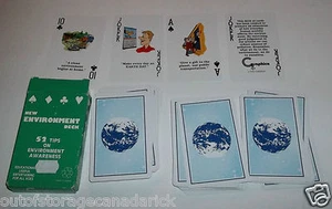 World Playing Cards - New Environment Deck 52 Tips On Environment Awareness RARE - Picture 1 of 9