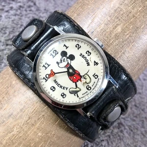 Vintage Bradley Disney Mickey Mouse Damen Manschette mechanisch 34mm Uhr 7 3/4" - Bild 1 von 13