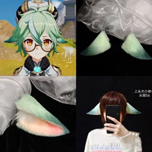 Genshin Impact Sucrose Cosplay Prop Granulated Sugar Hair Hoop Green Sheep Ears - Picture 1 of 6