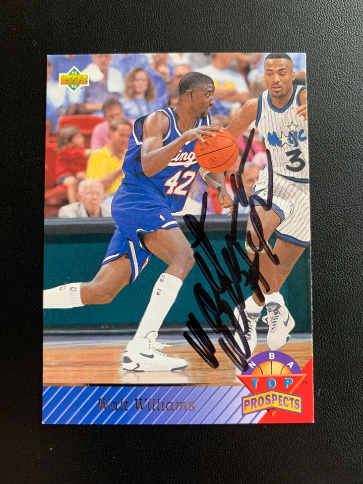 Walt Williams Signed 1992-93 Upper Deck Rookie Card Sacramento Kings Auto COA - Image 1 of 1