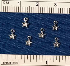 STAR Drops / Dangles for 1:9 & 1:12 Scale Toy Model Horse Costume Making SILVER