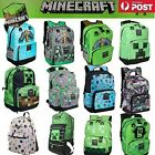 17'' Minecraft Durable Backpack Rucksack Laptop School Travel Bags Unisex Game
