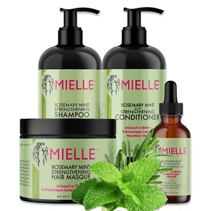 Haarpflege Rosmarin Set Shampoo Conditioner Haarmaske Haaröl Haarwachstum Mielle - Bild 1 von 13