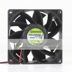 PMD2409PMB4-A DC24V 0.18A 4.3W 9038 90x90x38mm 2-Wire Original Axial Cooling Fan - Picture 1 of 4
