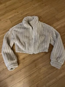Chaqueta de peluche con cremallera en el hombro talla pequeña - Imagen 1 de 2