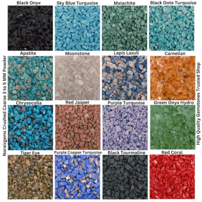 Crushed Gemstone Coarse Powder 75+ Crushed 3-5 MM Healing Stone Woodwork Inlay - Image 1 of 4