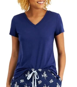 Charter Club Algodón Cuello en V Pijama Camiseta Pullover Azul Medieval XS - Imagen 1 de 1