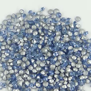 223 29 *** 50 alte Strasssteine (60er Jahre) konischer Boden 2,9 mm - BLAU - Bild 1 von 2