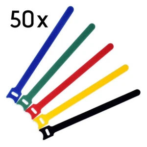50Pcs Reusable Nylon Cable Ties Cable Management Fastening Cord Wire Ties Straps - Picture 1 of 20