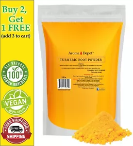 1lb Turmeric Root Powder RAW Curcumin Curcuma longa Yellow 1 Libra Tumeric - Picture 1 of 5