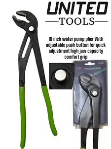 16" Large Plumbers Soft Grip Waterpump Pipe Wrench Pliers Grips Pump Toole Hex - Picture 1 of 2