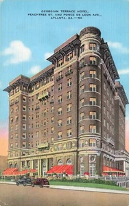 Postcard Georgian Terrace Hotel Peachtree & Ponce De Leon Ave Atlanta Georgia GA - Picture 1 of 2