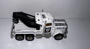 Vintage Matchbox 61 Peterbilt Heavy Wreck Truck Police M9 XLNT 1981 Black White - Picture 1 of 9