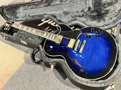 Guitarra elétrica Gibson ES-137 Classic Blue Burst 2003 corpo semi oco - Imagem 1 de 4