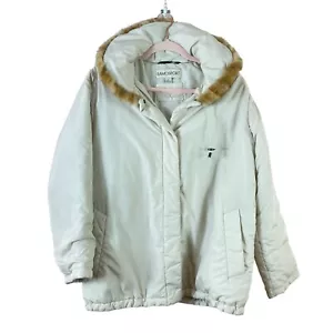 RAMOSPORT womens size S Frances Kahn vintage fur trim hooded coat - Picture 1 of 5